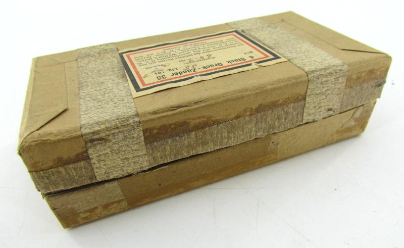 Original WWII German Druck-Zünder 35 (DZ 35) — set of 4 in the original carton.