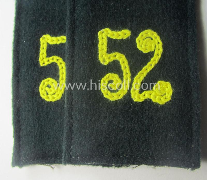 Carefully 'cut-off' pair of WH (Heeres), 'cyphered' EM-type shoulderstraps: 'Soldat des Nachr.-Abtgs. 52'