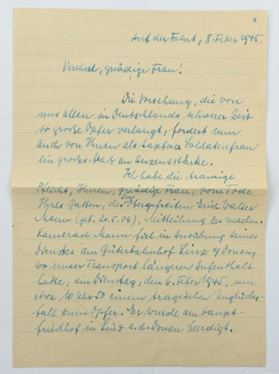 German WH Fieldpost Letter with Envelop