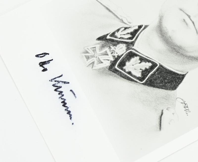 Postcard with Signature of Waffen-SS KC-OL&S Recipient 'Otto Kumm'