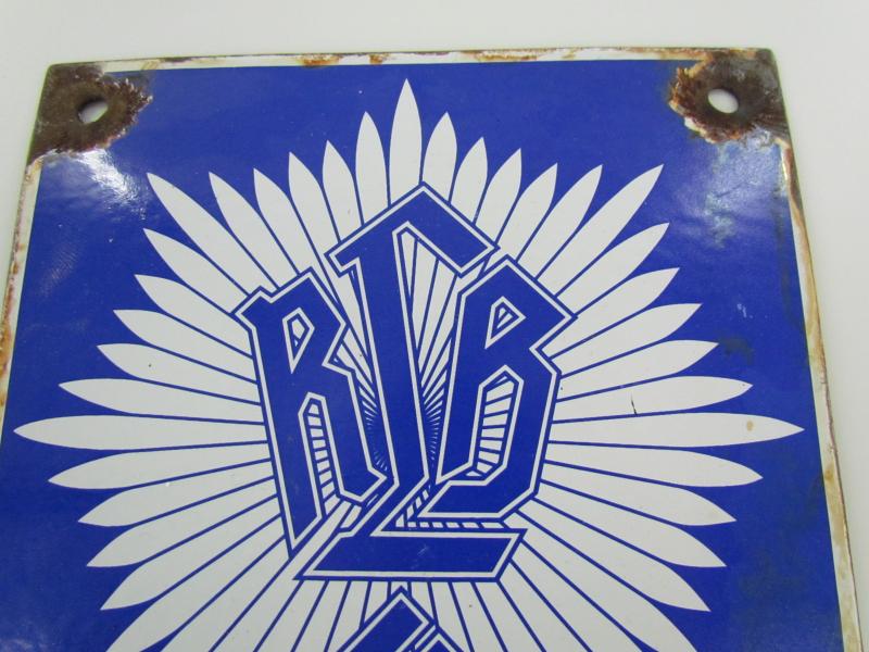 Enamel Sign RLB Blockwart Reichsluftschutzbund ( Reproduction? )