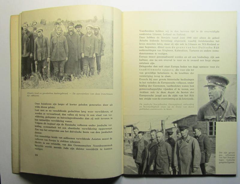 Attractive, Dutch-language issued 'SS-Leitheft' (being a so-called: 'SS-Germanisches Leitheft - 1. Jahrgang - Heft 2 - 1941') that comes in an overall very nice- (albeit used- ie. read-, condition)