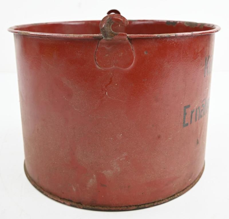 German Third Reich Enamel Bucket 'Ernährungshilfswerk'