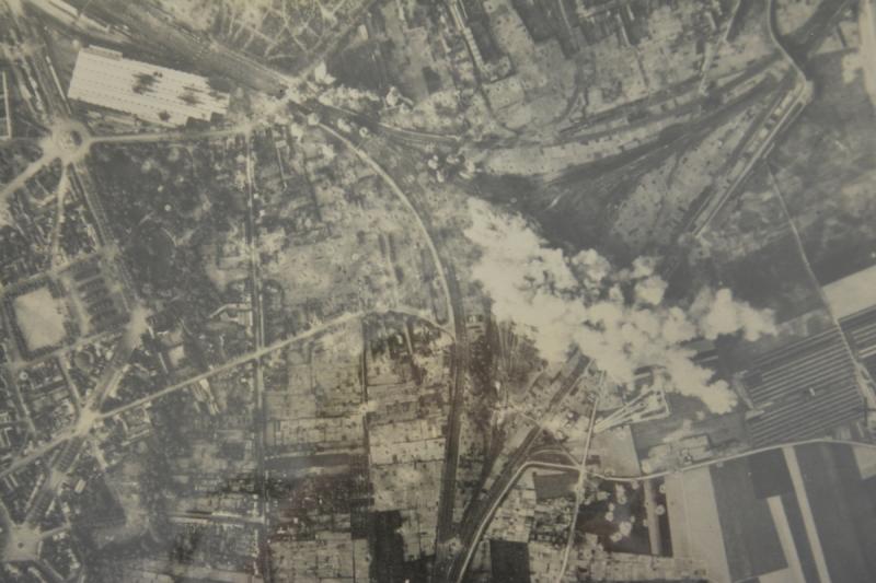 British WW2 Bombing Picture Trainstation Douai France