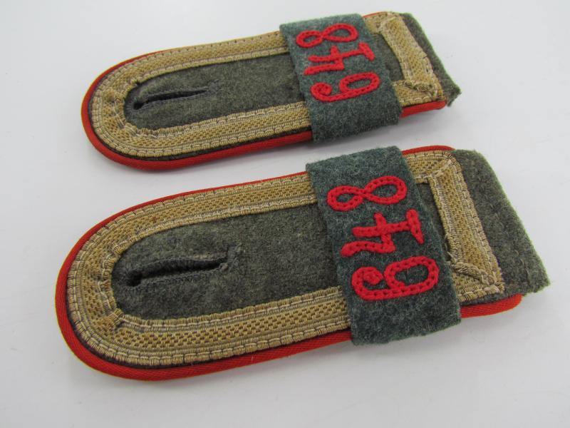 Wehrmacht Heer Artillery Shoulder Boards Regiment 648