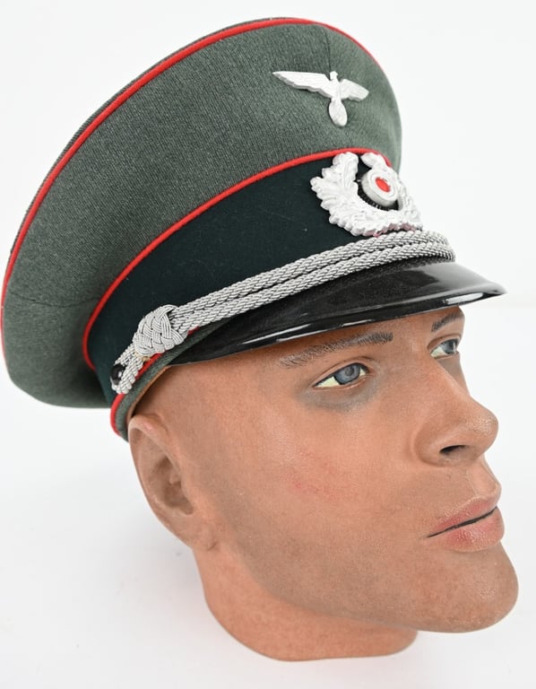 German WH Officer Visor Cap Artillery