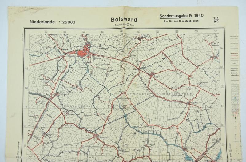 German Mapcard of 'Bolsward' Holland