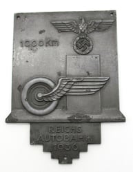 First 1000 Kilometers Of The Autobahn Plaque By...