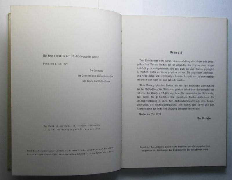 Attractive - and sought-after! - period reference-work entitled: 'Die Orden und Ehrenzeichen des Gross-Deutschen Reichs' by Dr. Heinrich Doehle, being an: '1939'-dated edition that comes in an overall very nice condition