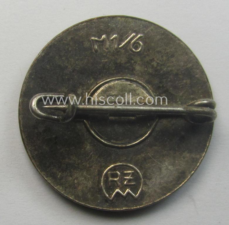 'N.S.D.A.P. - Parteiabzeichen' showing the makers'-designation: 'RzM' and/or: 'M1/6'