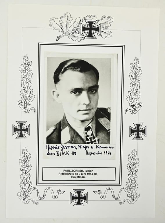 Signature of Luftwaffe KC-OLC&S Recipient 'Paul Zorner'
