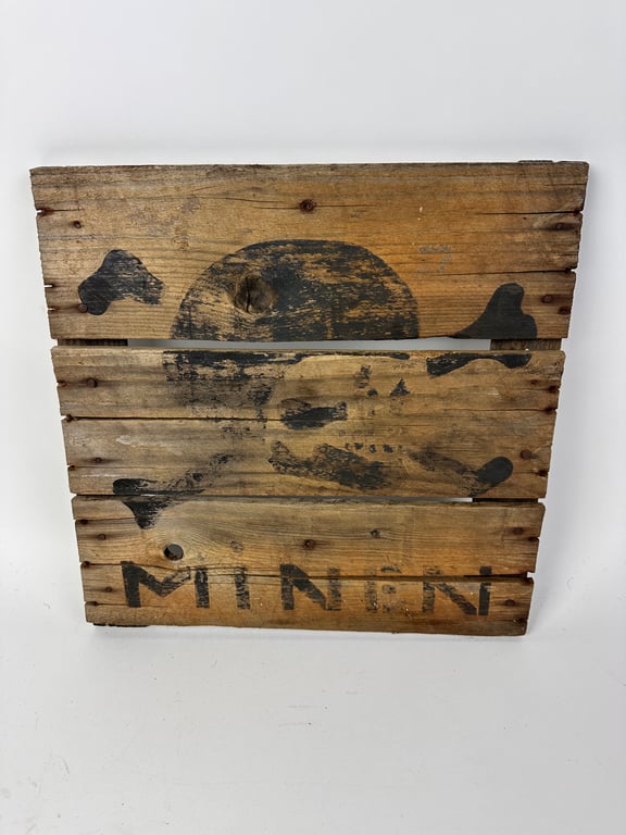 German ww2 wooden mines sign