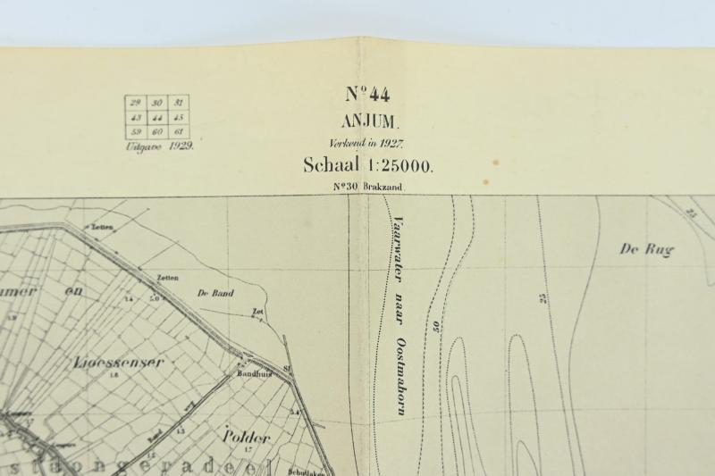 German Mapcard of 'Anjum' Holland