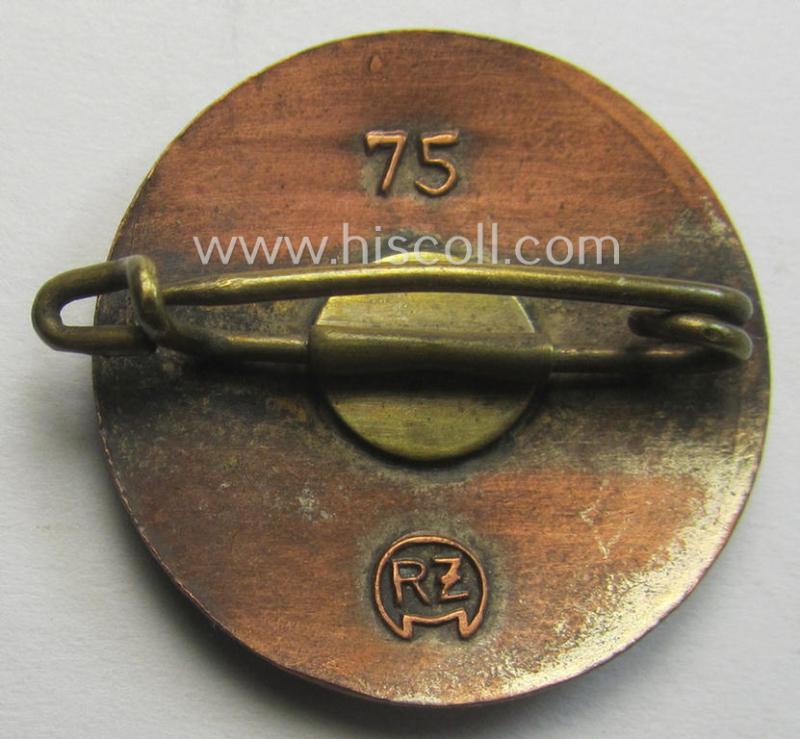 'N.S.D.A.P. - Parteiabzeichen' showing the makers'-designation: 'RzM' and/or: '75'
