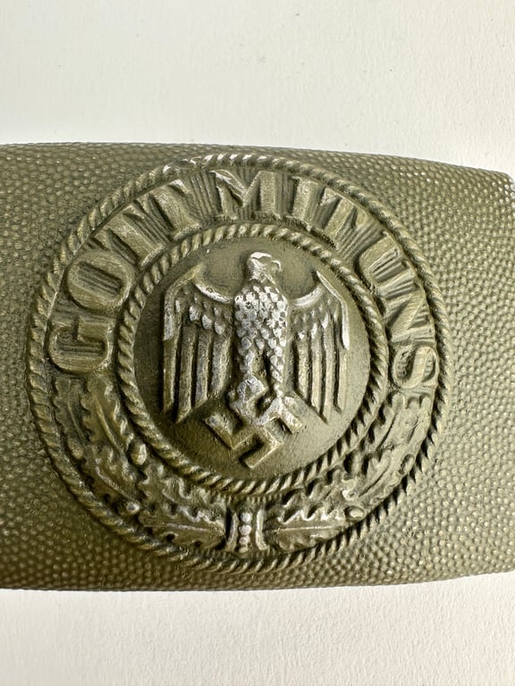 WW2 Aluminium Heer Belt Buckle L.u.F. mint