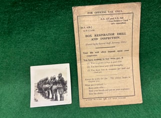 1918 Box Respirator Drill and Inspection with Photo