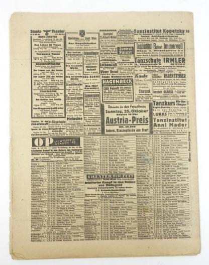 German Illustrierte Kronen Zeitung 25 October 1942
