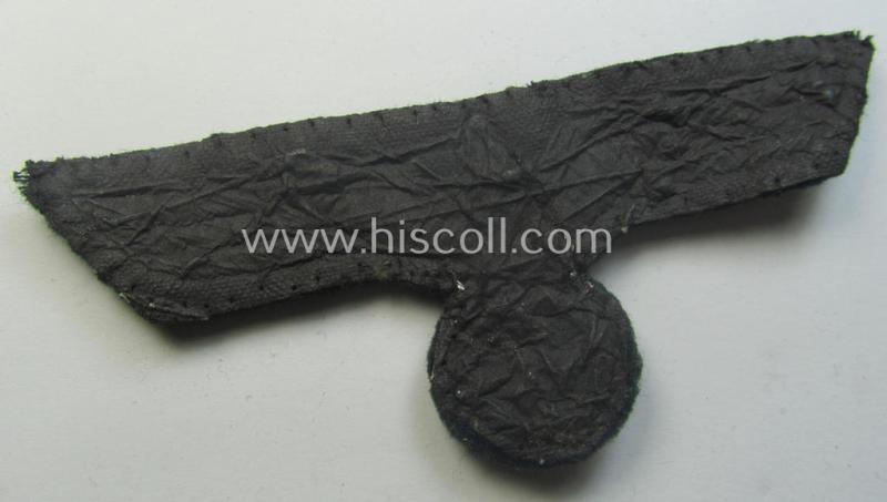 WH (Heeres) officers'-type, hand-embroidered breast-eagle (ie. 'Brustadler für Offiziere') as was executed in bright-silverish-coloured braid as was intended for usage on the various officers'-pattern tunics