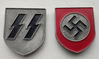 Reproduction Waffen-SS pith helmet shields