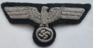 WW2 Wehrmacht Officers bullion breast eagle