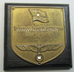 WH (Kriegsmarine) related commemorative-plaque (ie. 'Erinnerungs- o. nichttragbare...
