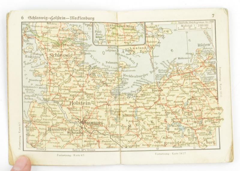 German DAF Kdf Pocket Atlas with DAF member badge