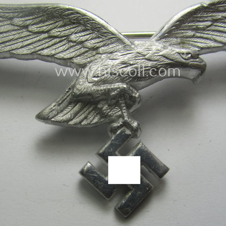 WH (LW) aluminium-based: 'Brustadler für Sommerrock' (being a neatly maker- ie. 'A'- or: 'Assmann'-marked specimen)