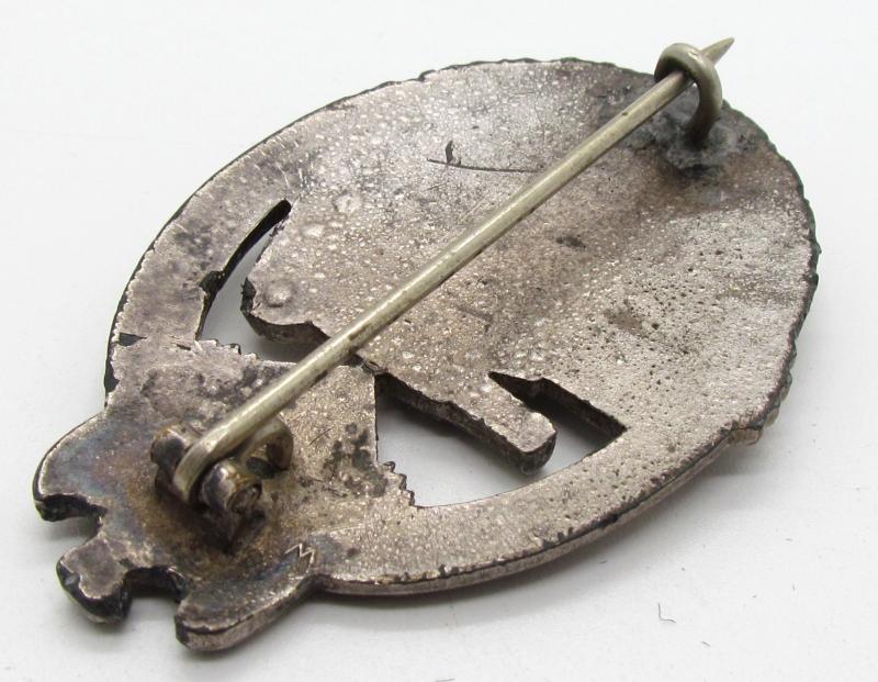 Panzer assault badge in silver "small w" Wurster, Rare