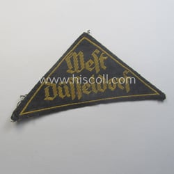 'HJ' ('Hitlerjugend') district-triangle (ie. 'Gebietsdreieck') entitled: 'West Düsseldorf'...