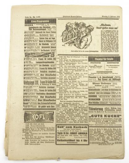German Illustrierte Kronen Zeitung 6 February 1939