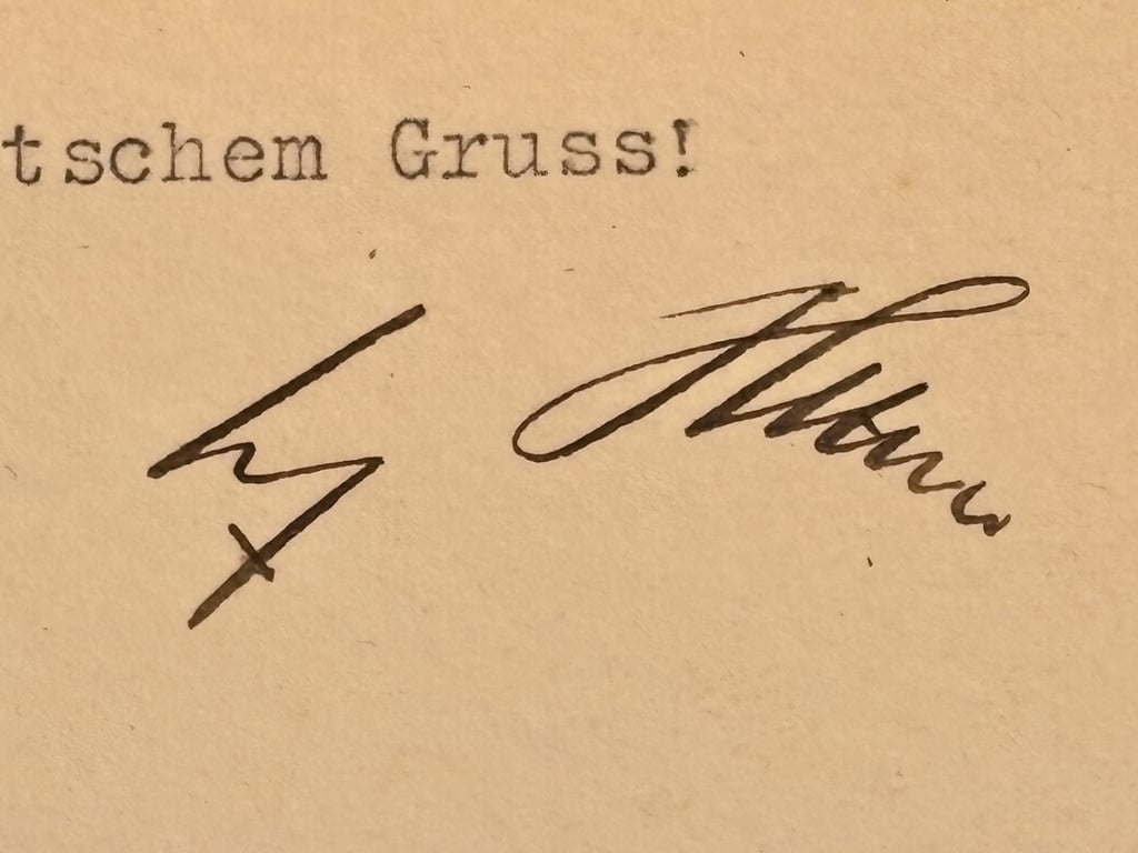 GERMAN WWII VERY RARE ADOLF HITLER AND ALBERT BORMANN HAND SIGNED AUTOGRAPH LETTERS SIGNED COLLECTION, REGARDING ART WORK.