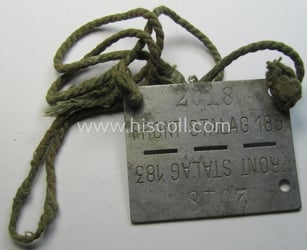 Unusually found, zinc-based WH (Heeres) 'Frontstalag'- (ie. prisoner-related-)...
