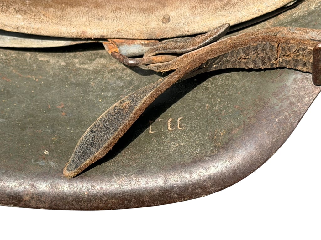 M42 Camouflage Helmet battle damage