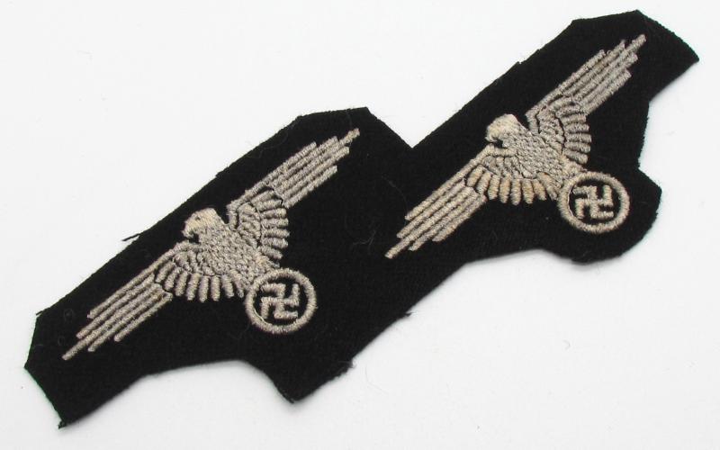 2x Waffen-SS Sleeve Eagles on a factory Sheet
