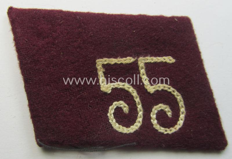 SA (ie. 'Sturmabteilungen') collar-patch-/shoulderboard-set (ie. 'Kragenspiegel- u. Schulterstücksatz'): 'SA-Sturmmann' - 'SA-Standarte 55' ('SA-Gruppe Westfalen o. Tannenberg')