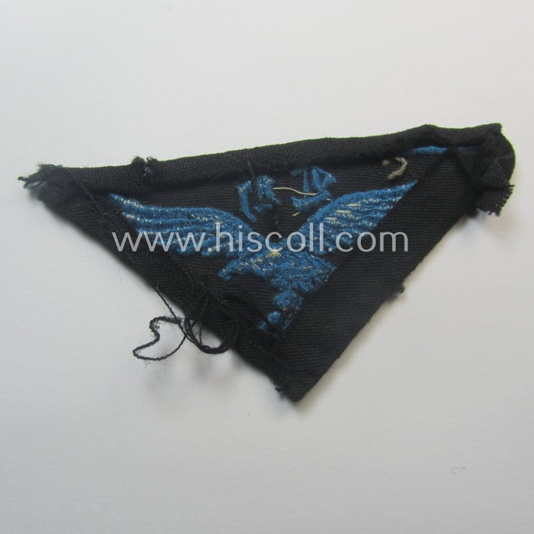 WH (Luftwaffe- ie. Hitlerjugend-) related, machine-embroidered breast-badge (ie. eagle-device) as was specifically intended for usage by a: 'Flakhelfer' (ie. later-war-period, youthful, anti-aircraft staff-member)