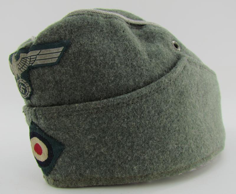 Wehrmacht (Heer) Field Cap (Schiffchen), Field-Upgraded to Officer