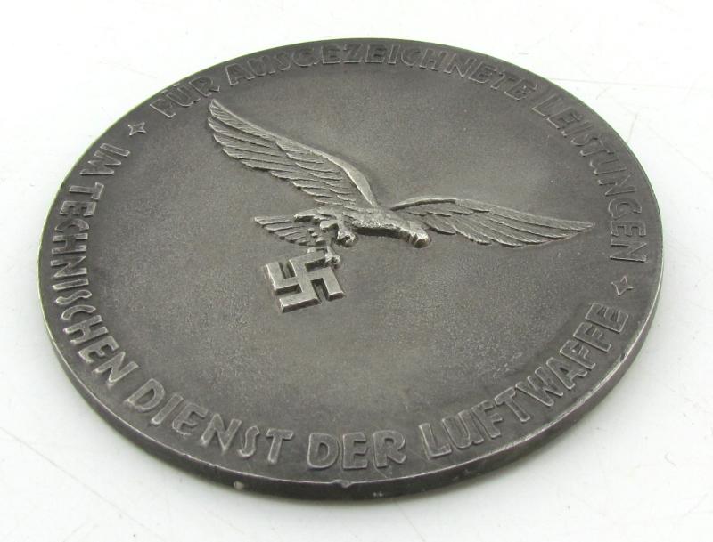 German Luftwaffe Göring Award Plaque – 74 mm – Technical Service in Case