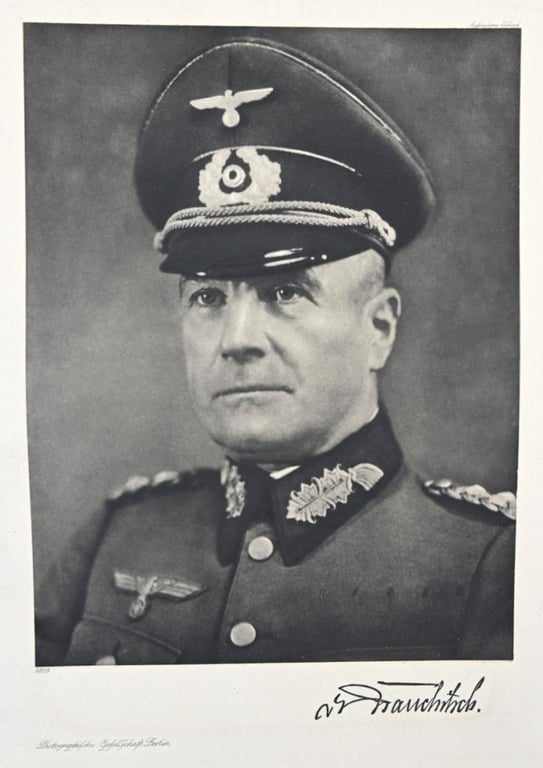 German Third Reich Litho Print of fieldmarschall von Brauchitsch