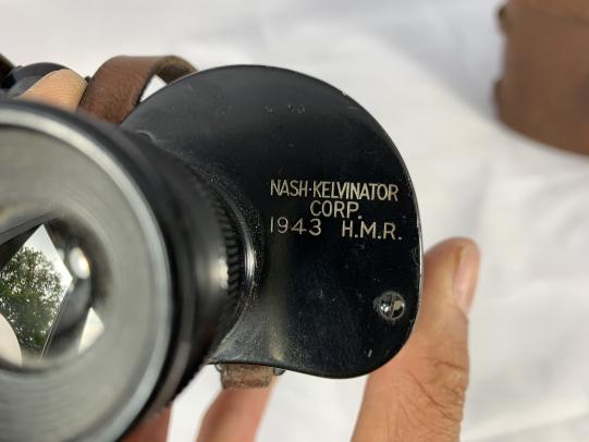 U.S. M3 Binoculars and M17 Leather Carrying Case