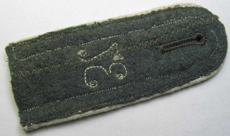 Attractive - albeit regrettably single! - (I deem) early-war-period- (ie. 'M40-type') neatly 'cyphered', WH (Heeres) NCO-type shoulderstrap as was intended for usage by an: 'Uffz. des Infanterie-Regiments 37'