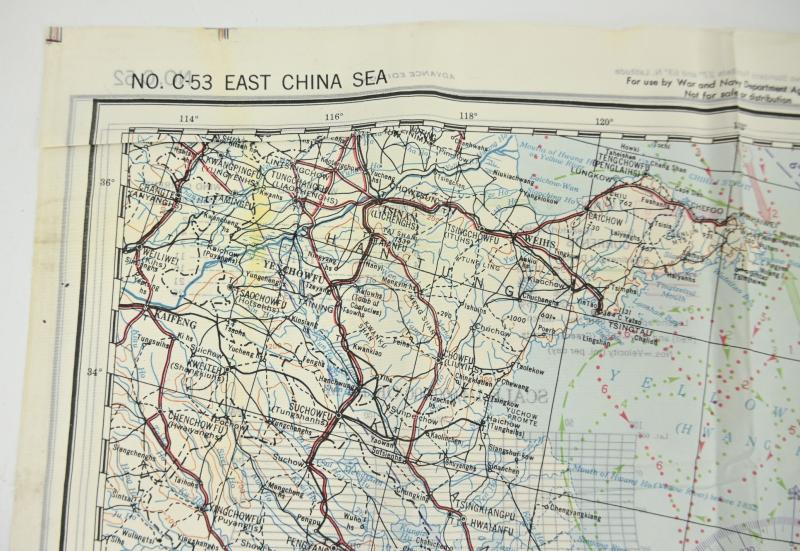 USAAF WW2 Escape Map 'Japan / East China Sea'