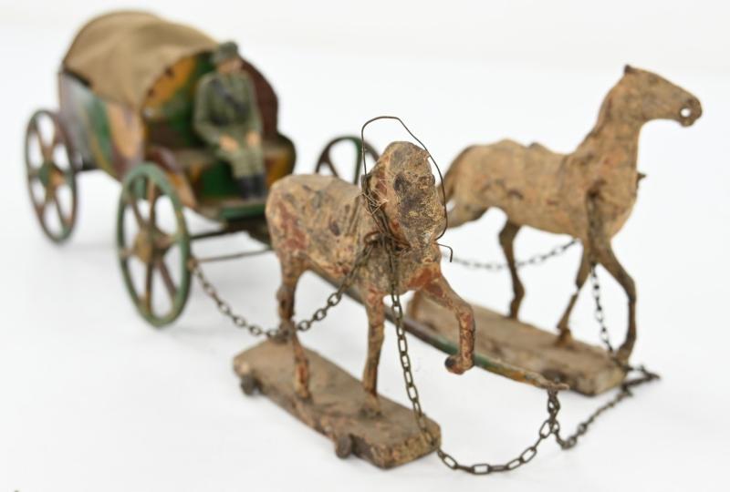 German Wehrmacht Lineol Horse Drawn Ammo Wagon