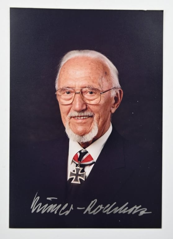 Signature of Wehrmacht Heer KC Recipient 'Friedrich Müller-Rochholz'