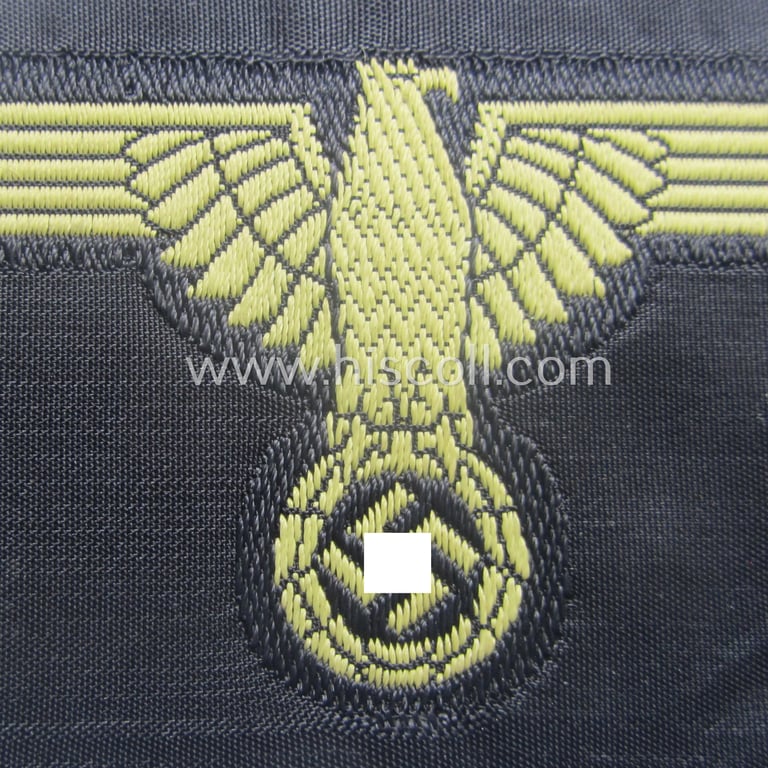 'SS' (ie. 'Waffen-SS') 'BeVo'-woven, EM- (ie. NCO-pattern) tropical-styled arm-eagle (ie. 'Tropen-Ärmeladler für Mannschaften u. Unterführer der Waffen-SS')