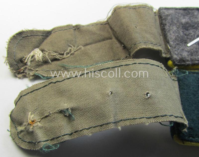 Pair of WH (Heeres) NCO-type (ie. 'M36- o. M40'-pattern) neatly 'cyphered shoulderstraps as was intended for usage by a: 'Feldwebel des Heeres Nachrichten-Abteilungs 114'