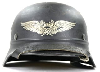 German M35 Luftschutz Beaded Helmet