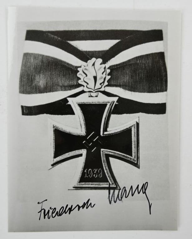 Signature of Luftwaffe KC-OLC&S Recipient 'Friedrich Lang'