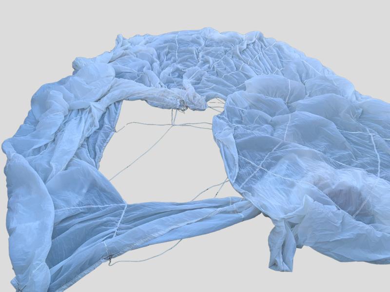 British Airborne Container Parachute in White