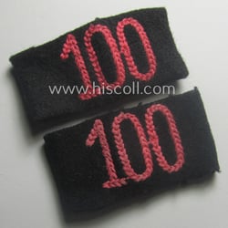 Pair of WH (Heeres) 'Panzer'-related so-called: regimental shoulderstrap-'slip-ons'...
